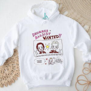 Osaki Manga drummer bassist wanted wanna rock with US and go big time inquire inside if you’re into the sex pistols shirt