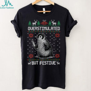 Overstimulated But Festive Penguin Christmas Xmas Pajama Sweatshirt