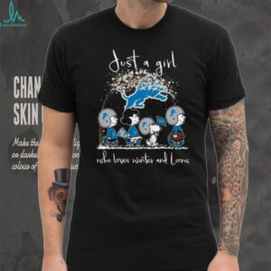 Peanuts Gang Detroit Lions Winter Fan Tee