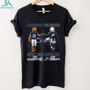 Penn State Nittany Lions & Philadelphia Eagles Saturdays on Sundays T Shirt