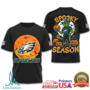 Philadelphia Eagles Official NFL Spooky Season 3D Shirt