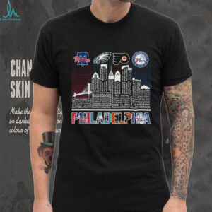 Philadelphia Sports Legends Skyline T Shirt Recovered