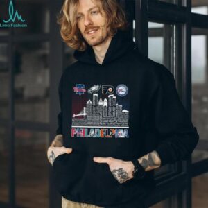 Philadelphia Sports Legends Skyline T Shirt Recovered
