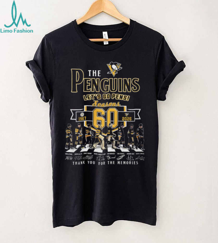 Pittsburgh Penguins 60 Seasons Abbey Road Commemorative T Shirt Pittsburgh Penguins 60 Seasons Abbey Road Commemorative T Shirt