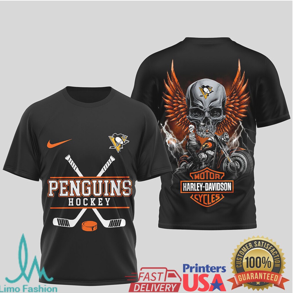 Pittsburgh Penguins Official NHL Harley Davidson 3D Shirt Pittsburgh Penguins Official NHL Harley Davidson 3D Shirt