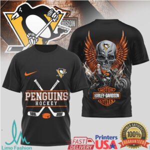 Pittsburgh Penguins Official NHL Harley Davidson 3D Shirt