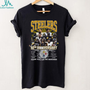 Pittsburgh Steelers 92nd Anniversary 1933 2025 Roster Signatures T Shirt