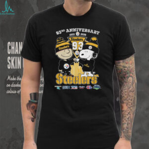 Pittsburgh Steelers 93rd Anniversary Peanuts T Shirt