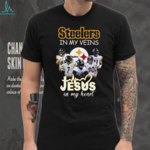 Pittsburgh Steelers Fan T Shirt Steelers In My Veins Jesus In My Heart