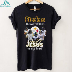 Pittsburgh Steelers Fan T Shirt Steelers In My Veins Jesus In My Heart