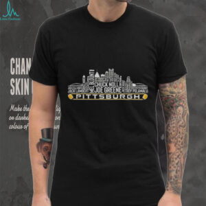 Pittsburgh Steelers NFL greatest of all time team legends Pittsburgh City Skyline shirt