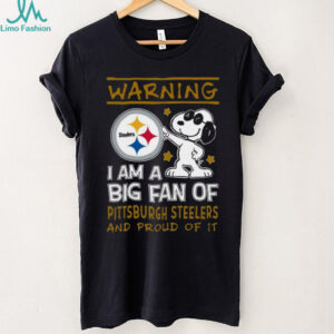 Pittsburgh Steelers Snoopy I Am A Big Fan Graphic T Shirt