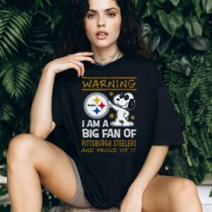 Pittsburgh Steelers Snoopy I Am A Big Fan Graphic T Shirt