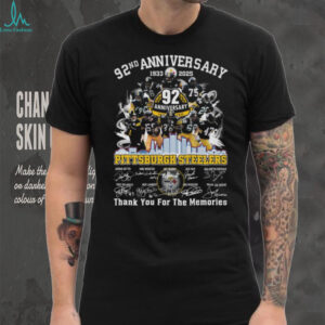 Pittsburgh Steelers Thank You For The Memories 92nd Anniversary Shirt
