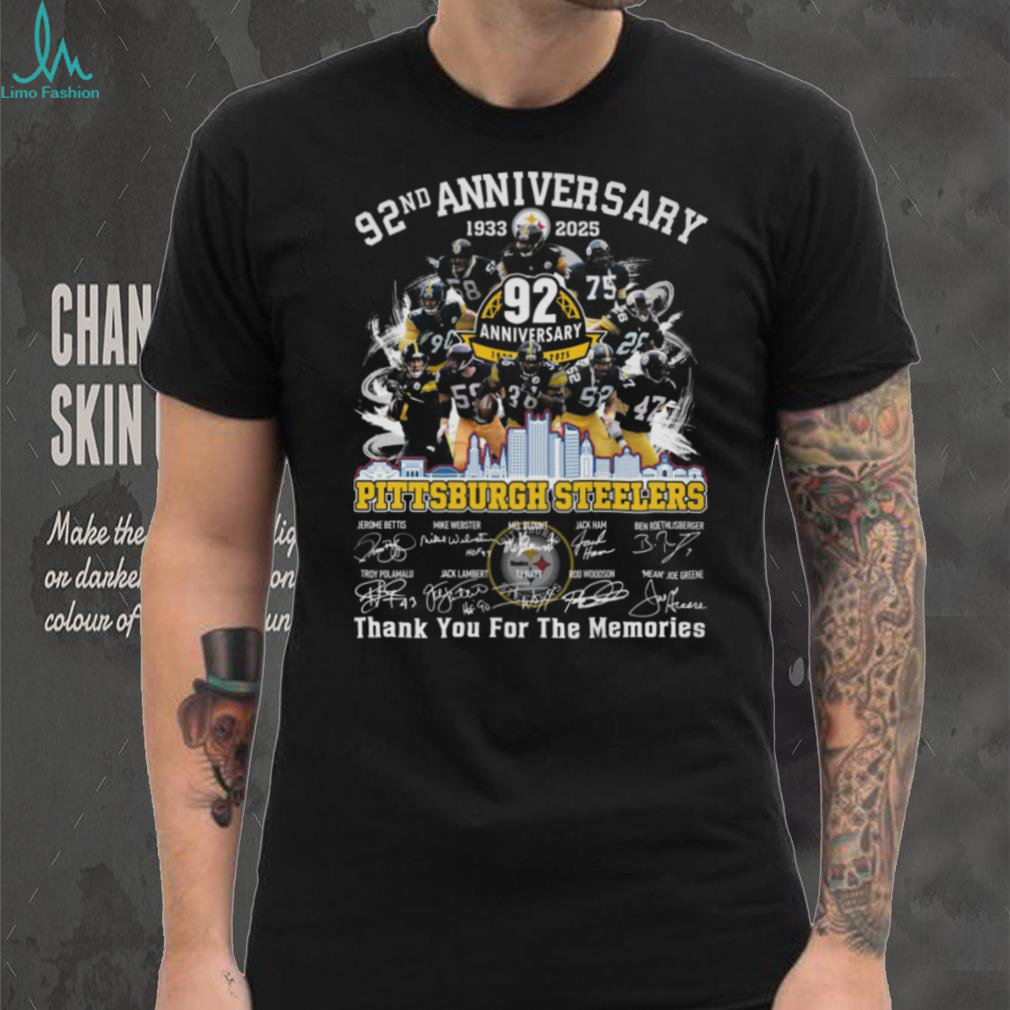 Pittsburgh Steelers Thank You For The Memories 92nd Anniversary Shirt Pittsburgh Steelers Thank You For The Memories 92nd Anniversary Shirt