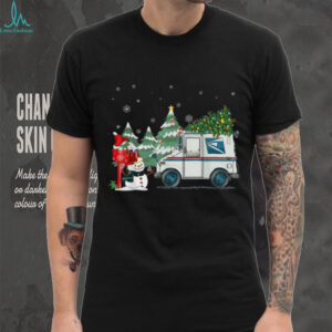 Postal Worker Christmas Mail Truck Cute Holiday T Shirt