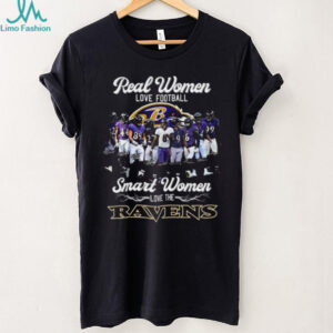 Real Women Love Football Smart Women Love The Baltimore Ravens Purple T Shirt
