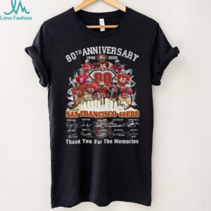 San Francisco 49ers 80th Anniversary 1946 2026 Signatures Shirt