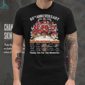 San Francisco 49ers 80th Anniversary 1946 2026 Signatures Shirt