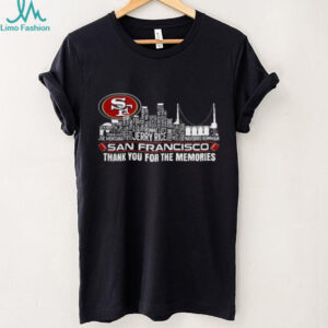 San Francisco 49ers City Skyline All Name of Legends Thank You for the Memories T Shirt
