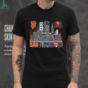 San Francisco City of Champions Sports Team Skyline Players T Shirt Recovered
