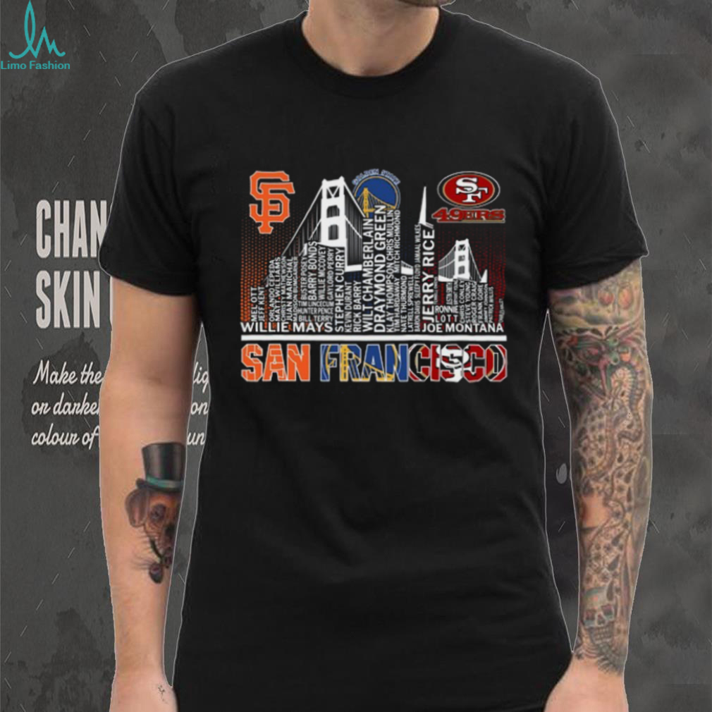 San Francisco City of Champions Sports Team Skyline Players T Shirt Recovered San Francisco City of Champions Sports Team Skyline Players T Shirt Recovered