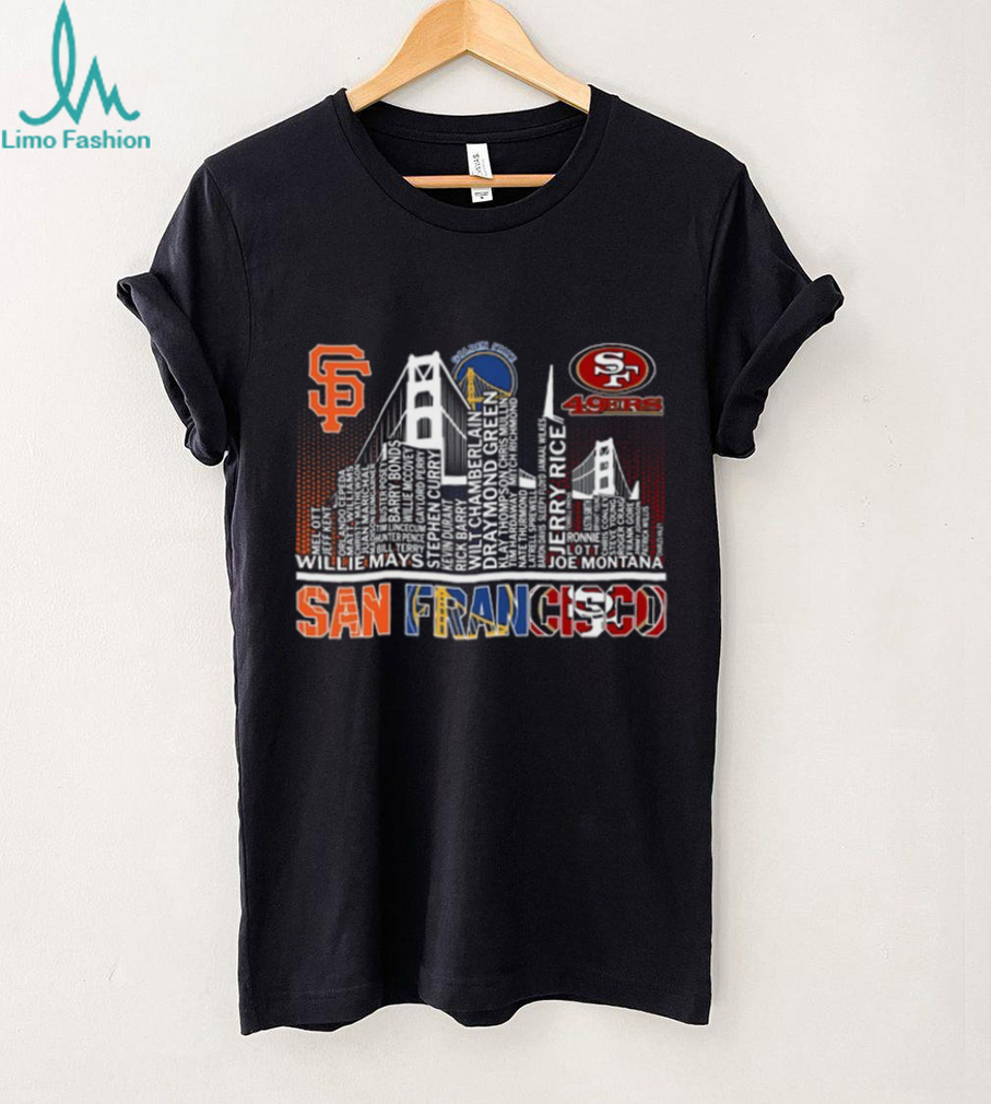 San Francisco City of Champions Sports Team Skyline Players T Shirt Recovered San Francisco City of Champions Sports Team Skyline Players T Shirt Recovered