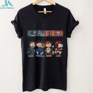 San Francisco Giants, Sharks, Warriors, and 49ers Peanuts T Shirt