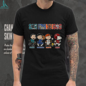 San Francisco Giants, Sharks, Warriors, and 49ers Peanuts T Shirt