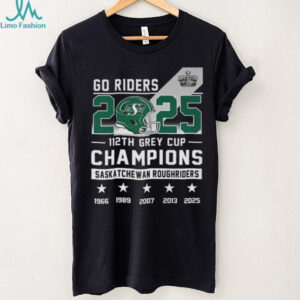 Saskatchewan Roughriders 2025 Grey Cup Champions T Shirt
