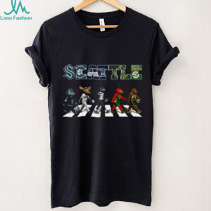 Seattle Mascots Abbey Road Parody T Shirt Recovered