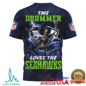 Seattle Seahawks Official NFL Drummer 3D Shirt