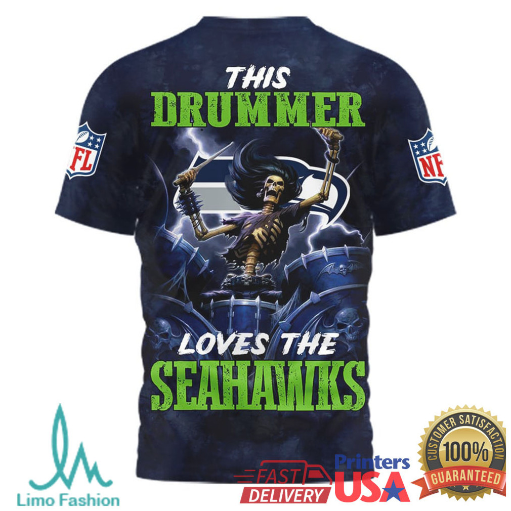 Seattle Seahawks Official NFL Drummer 3D Shirt Seattle Seahawks Official NFL Drummer 3D Shirt