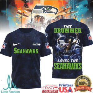 Seattle Seahawks Official NFL Drummer 3D Shirt