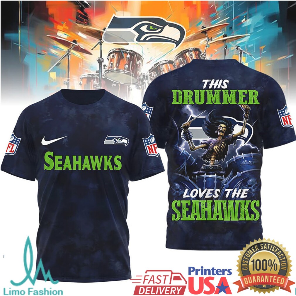 Seattle Seahawks Official NFL Drummer 3D Shirt Seattle Seahawks Official NFL Drummer 3D Shirt
