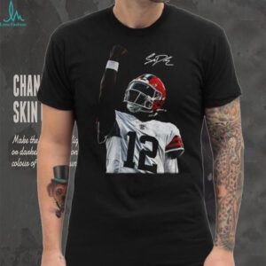 Shedeur Sanders celebration Cleveland Browns NFL 2025 Champions signature shirt