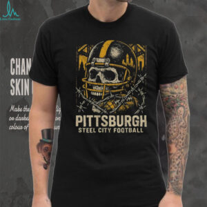 Skull Cracking’ Pittsburgh Steelers City Football vintage shirt
