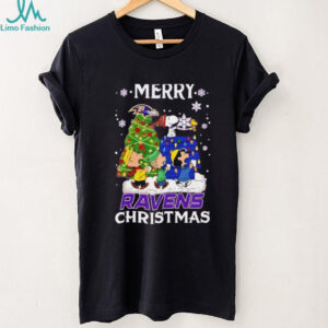 Snoopy And Friends Merry Baltimore Ravens Christmas NFL shirt