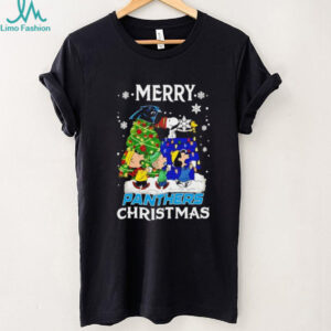 Snoopy And Friends Merry Carolina Panthers Christmas NFL shirt
