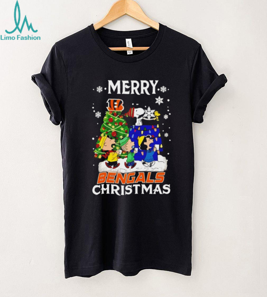 Snoopy And Friends Merry Cincinnati Bengals Christmas shirt Snoopy And Friends Merry Cincinnati Bengals Christmas shirt