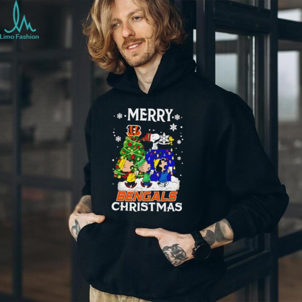 Snoopy And Friends Merry Cincinnati Bengals Christmas shirt Snoopy And Friends Merry Cincinnati Bengals Christmas shirt