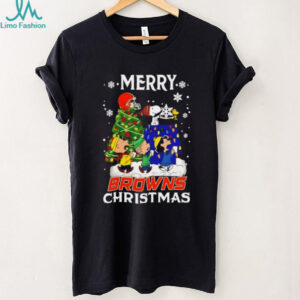 Snoopy And Friends Merry Cleveland Browns Christmas shirt