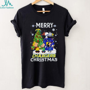 Snoopy And Friends Merry Los Angeles Chargers Christmas NFL shirt