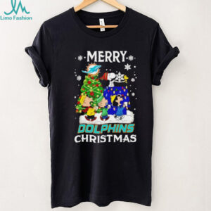 Snoopy And Friends Merry Miami Dolphins Christmas shirt