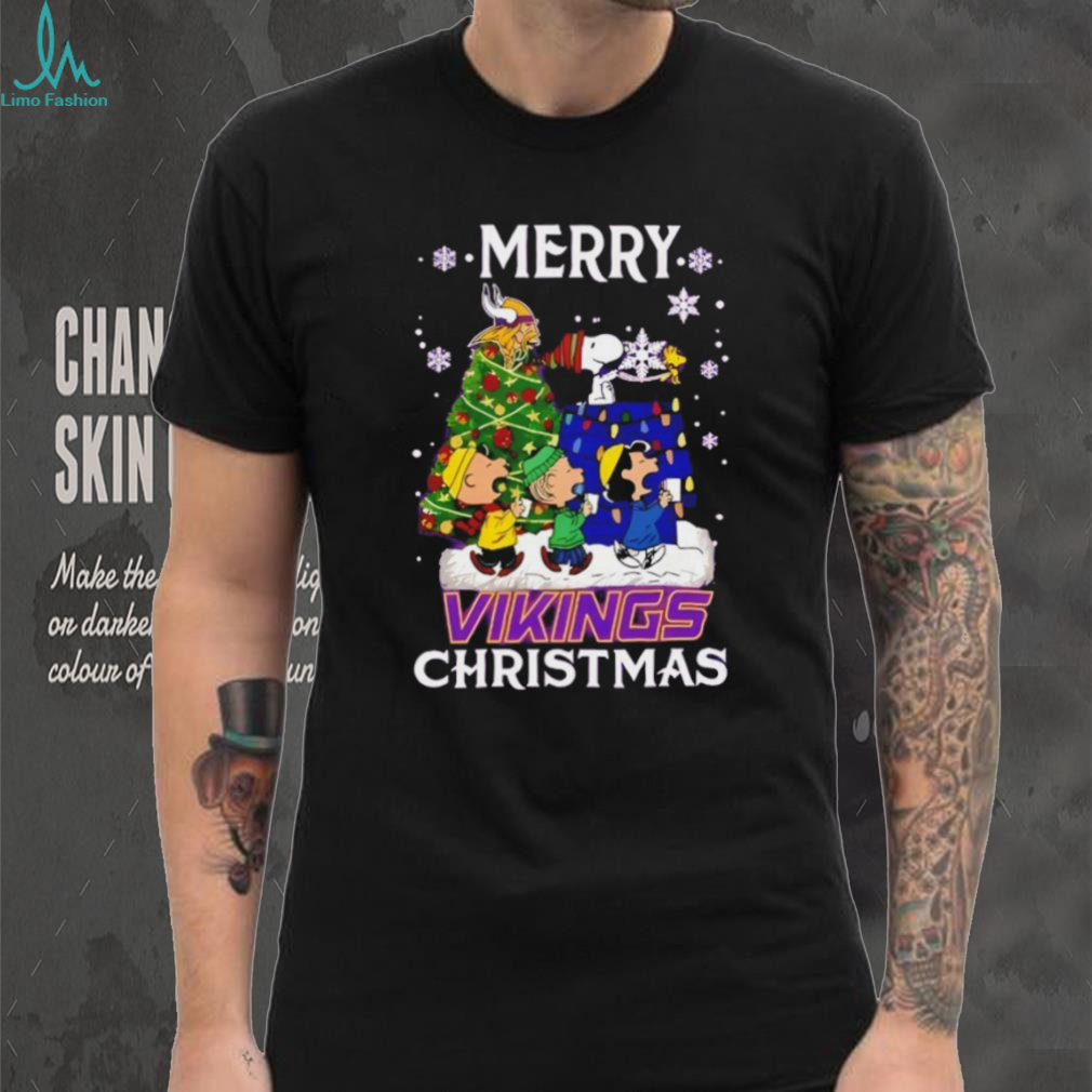 Snoopy And Friends Merry Minnesota Vikings Christmas NFL shirt Snoopy And Friends Merry Minnesota Vikings Christmas NFL shirt