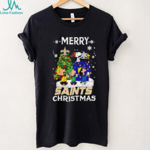 Snoopy And Friends Merry New Orleans Saints Christmas shirt
