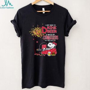 Snoopy I Just Want To Drink Beer & Watch My Cornhuskers Beat Your Team's Ass T Shirt