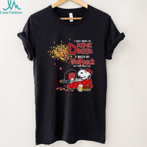Snoopy NC State Wolfpack Drink Beer & Watch My Wolfpack Beat T Shirt