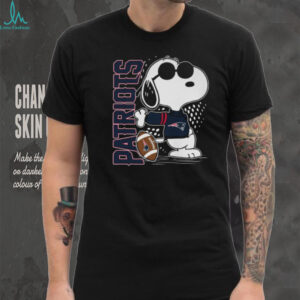 Snoopy New England Patriots Black T Shirt