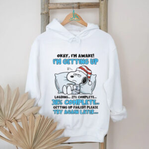 Snoopy Santa okay I’m awake I’m getting up loading 27% complete 38% complete getting up failed shirt